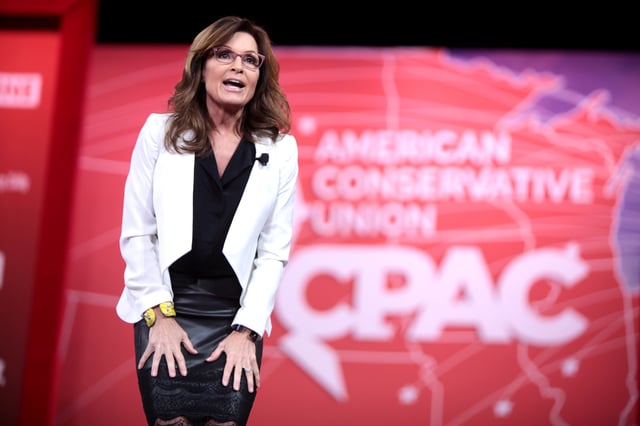 Palin speaking at the 2015 CPAC in National Harbor