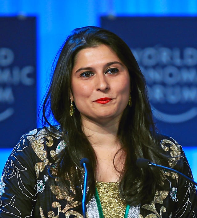 Two Academy Award winner, Pakistani journalist Sharmeen Obaid-Chinoy at WEF in 2013