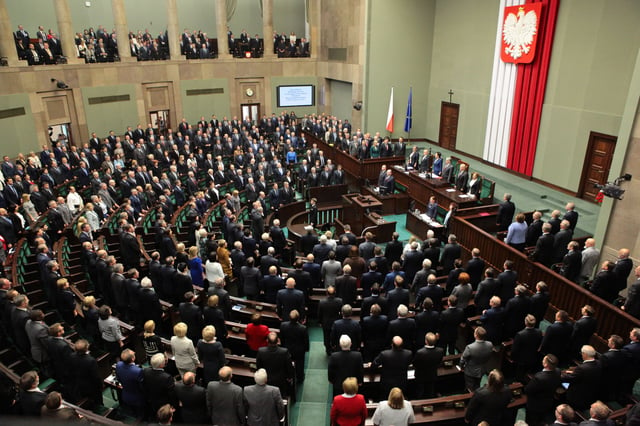 The Sejm is the lower house of the Polish parliament.