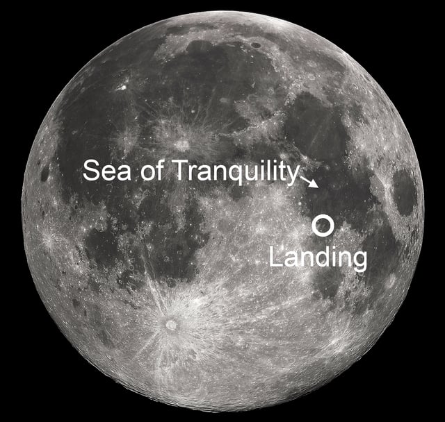 Landing site of Apollo 11 at Sea of Tranquility