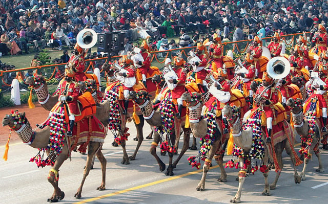 A special BSF camel contingent, Republic Day Parade, New Delhi (2004)