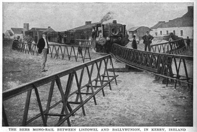 A switch on the monorail Listowel and Ballybunion Railway, Ireland, in 1912