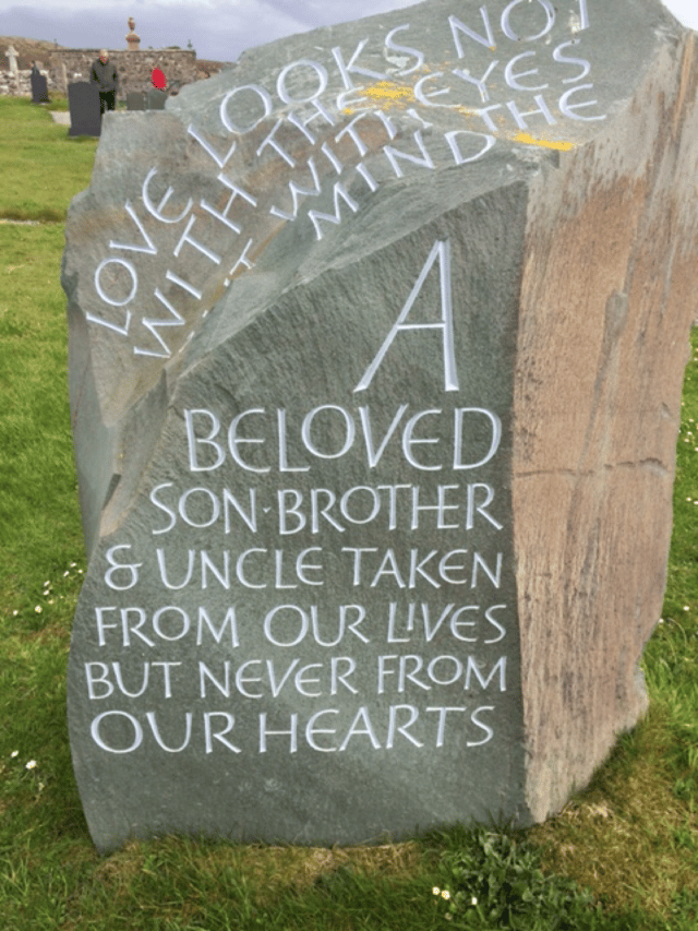 Lee Alexander McQueen Headstone Back, Kilmuir, Isle of Skye