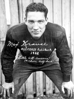 Max Krause was a running back for the Redskins from 1937 to 1940