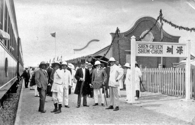 The opening of Shenzhen Railway Station, October 1911