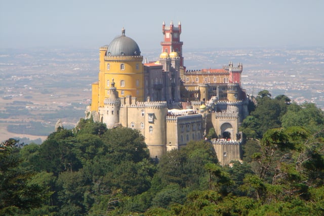 Pena Palace in Sintra, Portugal is the oldest palace inspired by European Romanticism.