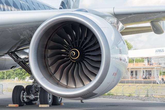 A Rolls-Royce Trent XWB engine, used exclusively on the A350 XWB series.