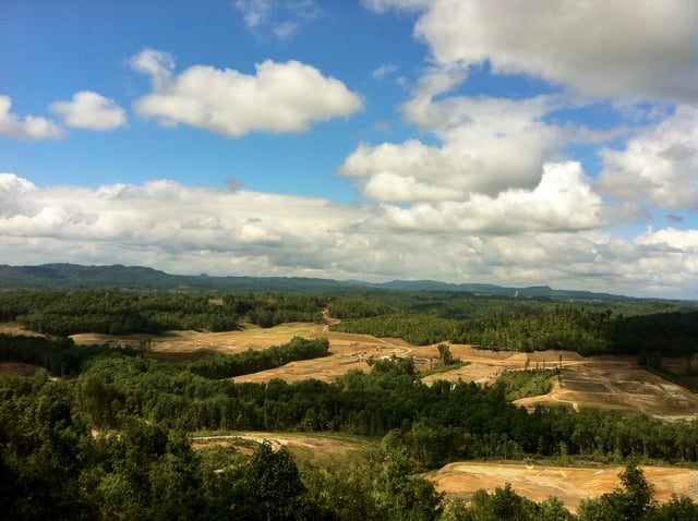 Overlook of the Summit site, cleared out before general construction in 2011