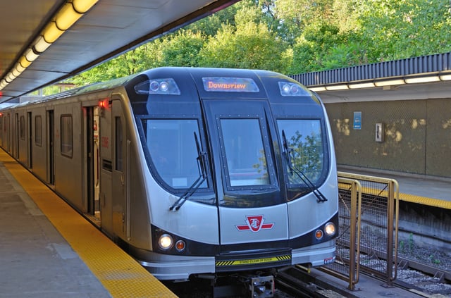 A Toronto Rocket train at Rosedale Station