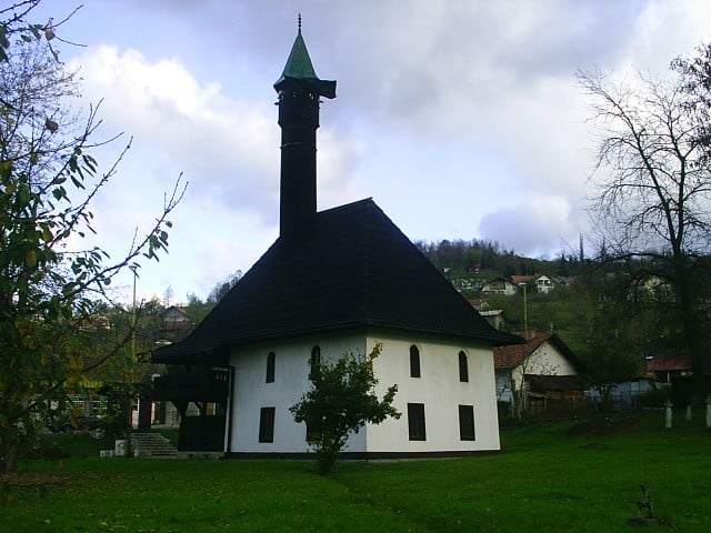 Huseina Čauša džamija (a.k.a. Džindijska), 17th century traditional wooden mosque in Tuzla, Bosnia and Herzegovina