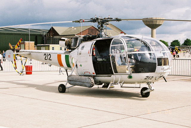 Irish Air Corps SA-316B Alouette III, 212 from 3 Operations Wing at RNAS Yeovilton in July 2006