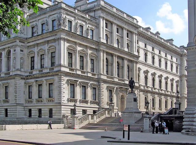 The Foreign Office building by Sir George Gilbert Scott, viewed from Horse Guards Road