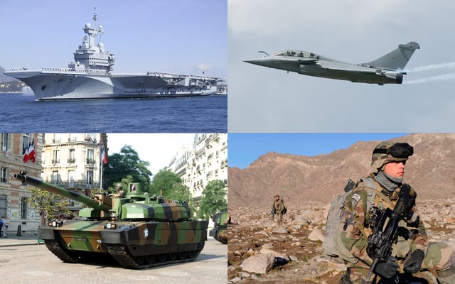 Examples of France's military.