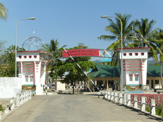 Indonesia-East Timor border in Mota'ain