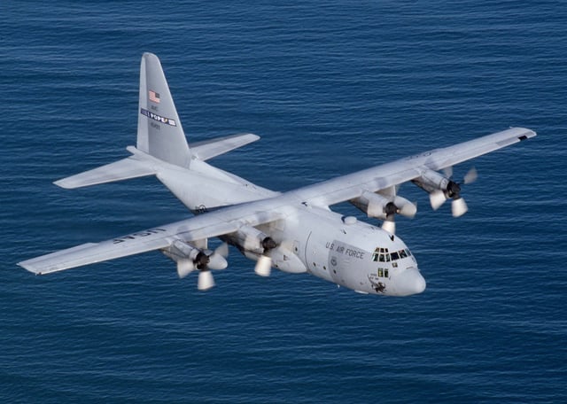 C-130 Hercules; in production since the 1950s, now as the C-130J