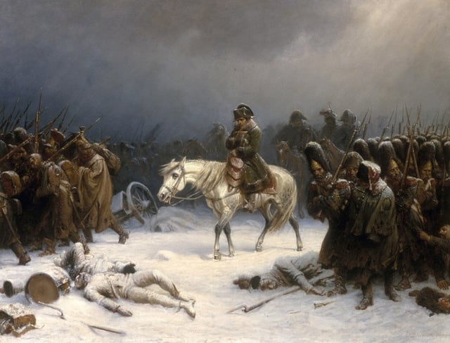 Napoleon's withdrawal from Russia, painting by Adolph Northen