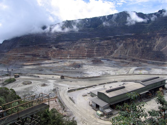 The Ok Tedi Mine in southwestern Papua New Guinea