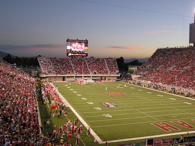 Rice-Eccles Stadium during a football game