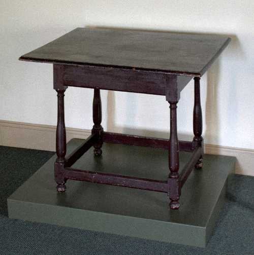 In 1688, at this table in Germantown, Philadelphia, Quakers and Mennonites signed a common declaration denouncing slavery