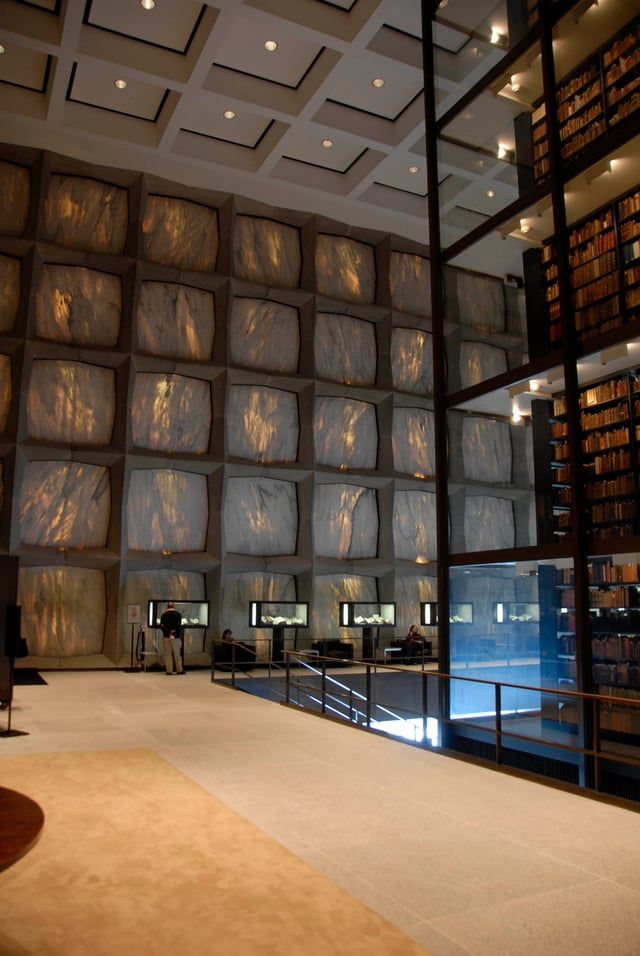 Interior of Beinecke Library