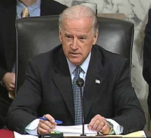 Biden gives an opening statement and questions at a Senate Foreign Relations Committee hearing on Iraq in 2007