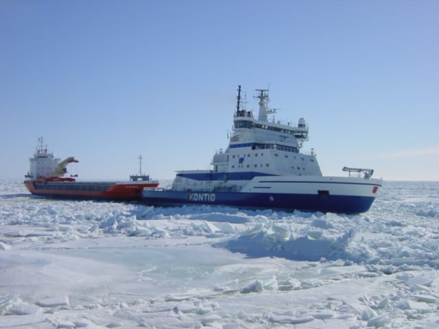 Icebreakers enable shipping even during severe winters.
