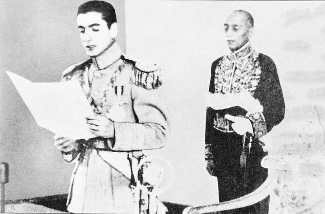 The inauguration of Mohammad Reza as Shah of Iran, 17 September 1941