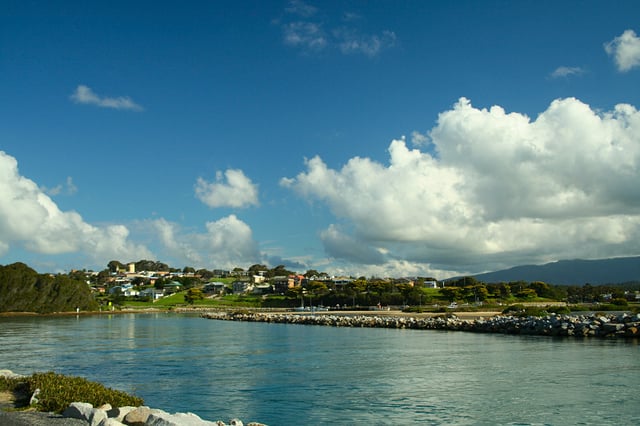 Narooma township as seen from Australia Rock