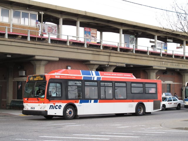 A Nassau Inter-County Express bus