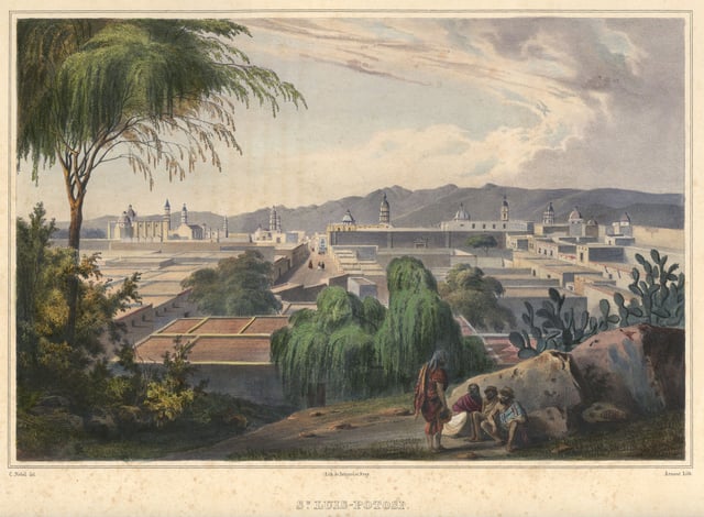 View of San Luis Potosí by Carl Nebel