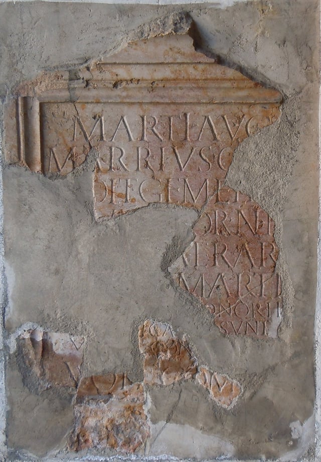 Fragmentary dedication stele to Mars Augustus from Roman Gaul