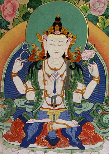 Four-armed Tibetan form of Avalokiteśvara.