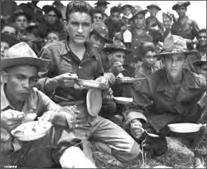 Soldiers of the 65th Infantry training in Salinas, Puerto Rico (August 1941)