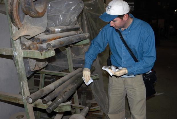 A UN weapons inspector in Iraq, 2002.