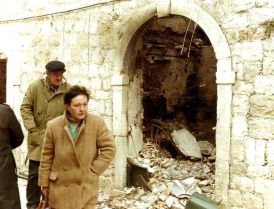 Damage after the bombing of Dubrovnik