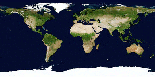 An animation of seasonal snow changes, based on satellite imagery