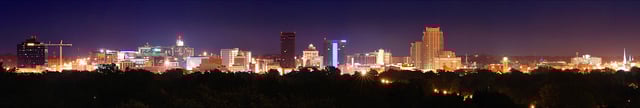 The skyline of Grand Rapids as seen in May 2008.