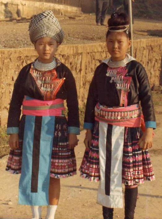 Hmong girls in Laos, 1973