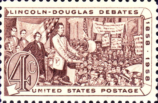 1958년 링컨 - 더글라스 논쟁을 기념하는 우표