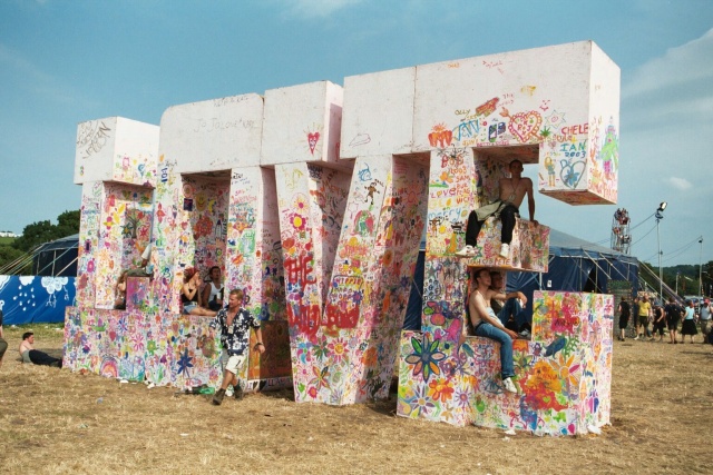The giant LOVE sign inspired by The Beatles