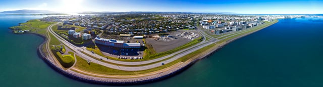 Reykjavík: northeast aerial panorama