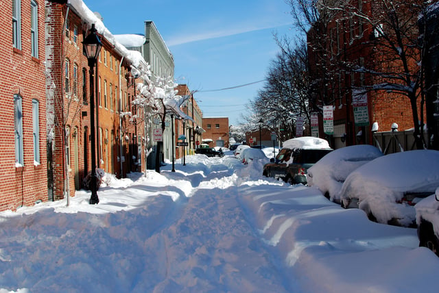 Winter in Baltimore, Lancaster Street, Fells Point