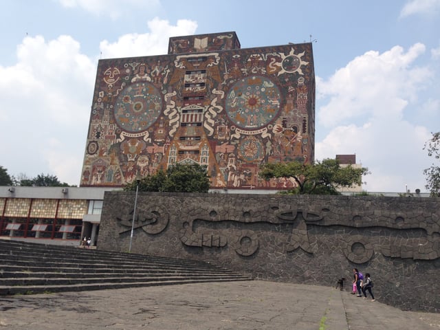 Central Campus of the University City of the UNAM. Since 2007 the University City is a UNESCO World Heritage Site.