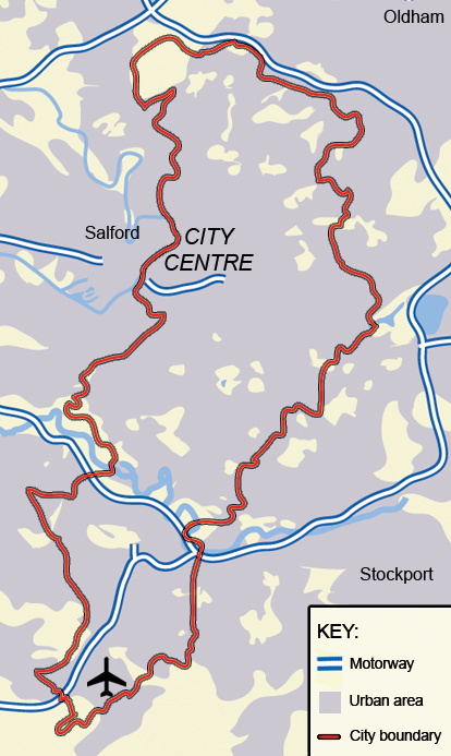 The City of Manchester. The land use is overwhelmingly urban