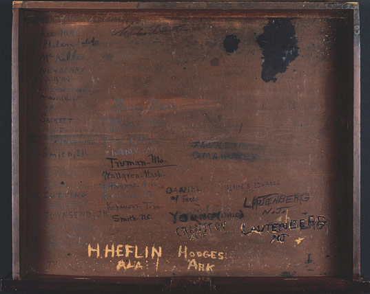 Drawer from the Senate desk used by Truman