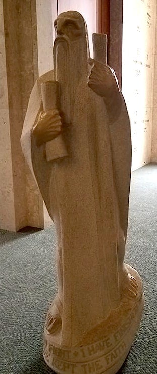 Statue of St. Paul, Community Mausoleum of All Saints Cemetery, Des Plaines, Illinois