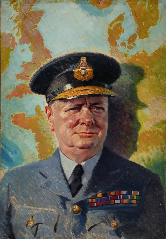 Churchill in his air commodore's uniform, circa 1940