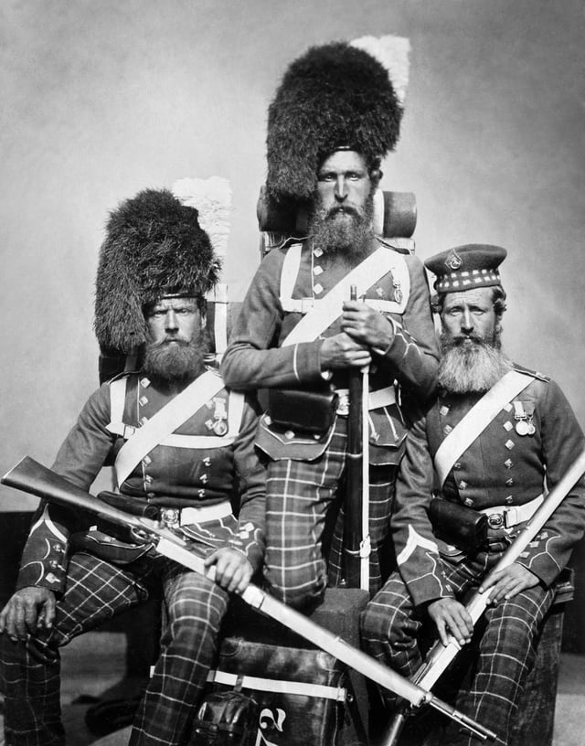 Men of 72 Highlanders who served in the Crimea in 1854