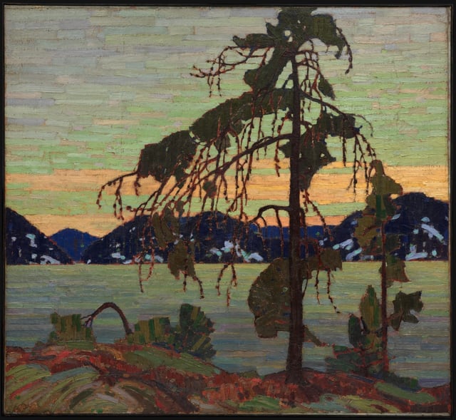 The Jack Pine by Tom Thomson. Oil on canvas, 1916, in the collection of the National Gallery of Canada.
