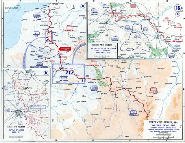 Map of the Western Front, 1917